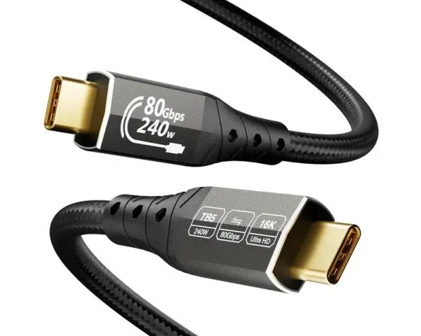 Kabl USB E-Green USB4 V2.0 USB C-CM/M Thunderbolt 5/4, 80Gbps/PD 16K@60Hz 8K@120Hz, 2m, crna